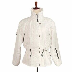 Vintage Nils Snow Jacket Winter White Anorak Women’s Size Medium Ski Snowboard